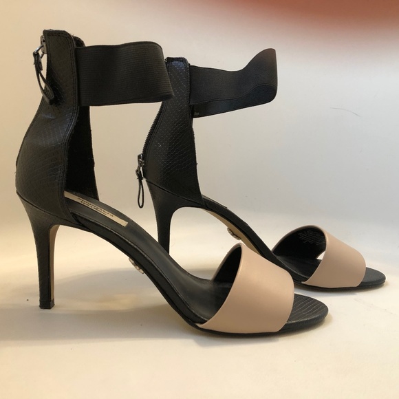 Vera Want two-tone zip-back ankle strap sandals - Picture 1 of 5